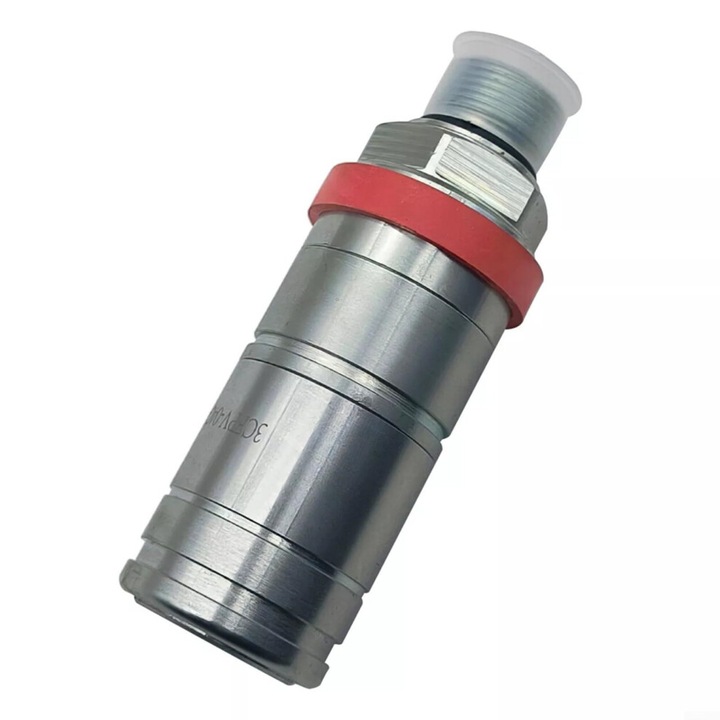Hidraulikus gyorscsatlakozó aljzat (gyorscsatlakozó) AL166181, strapabíró acélból, szivárgásmentes kialakítással, kompatibilis a Massey Ferguson 6400/6410/6420 modellekkel, ezüst, 1 db