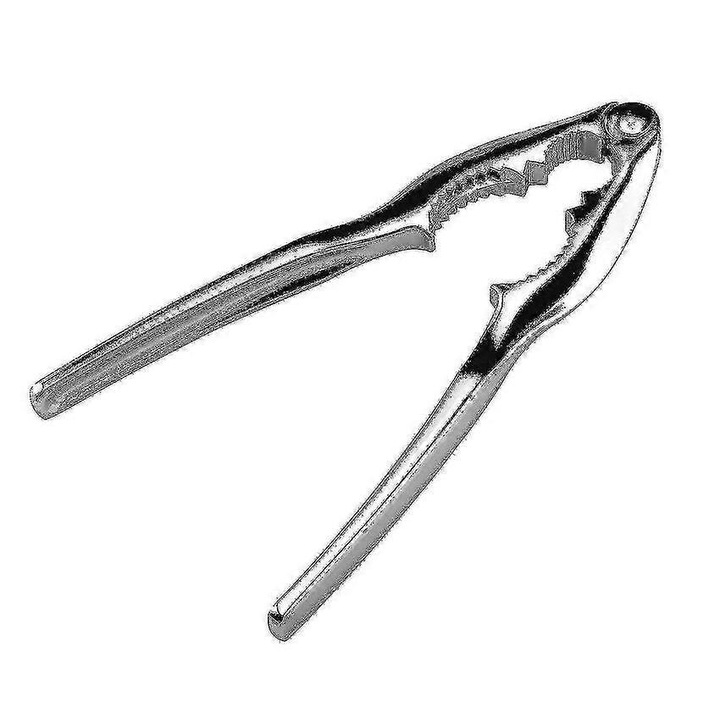 Set ustensile fructe de mare 10 piese, clesti si furculite, argintiu