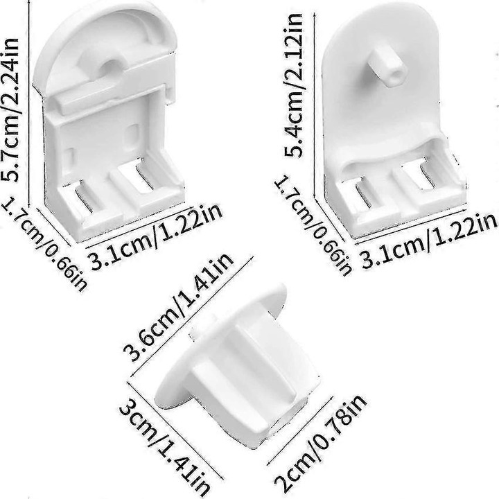 Kit reparare rolete, kit reparatie stor, cu lant cu bile 2 m, pentru tub diametru 25 mm, include ambreiaj, suport si suruburi, pom si miez din otel inoxidabil, alb, 1 set