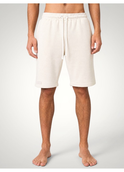 Pantaloni scurti Barbati cu Tiv asimetric din Bumbac premium Alb Marimea L