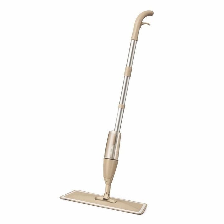 Mop Plat cu Pulverizator si Rezervor Integrat, Mop Spray pentru Curatenie Podele, Laveta Microfibra Reutilizabila, Curatare Rapida