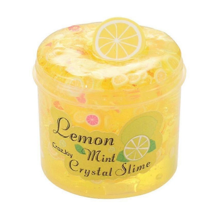 Színes gyümölcsös kristály slime szett 70ml sárga