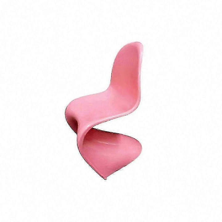 Set scaune mini transparente, plastic, roz, 1:12