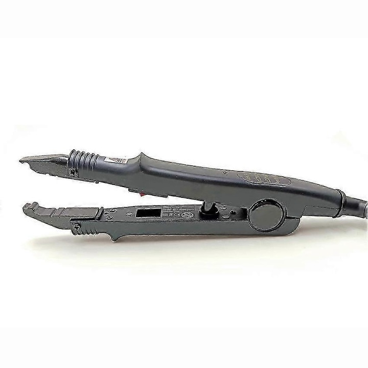 Aparat/cleste pentru lipit extensii par Tip A, compatibil keratina/tape-in/micro-links, temperatura maxima 210°C, Negru, 270x50x26 mm