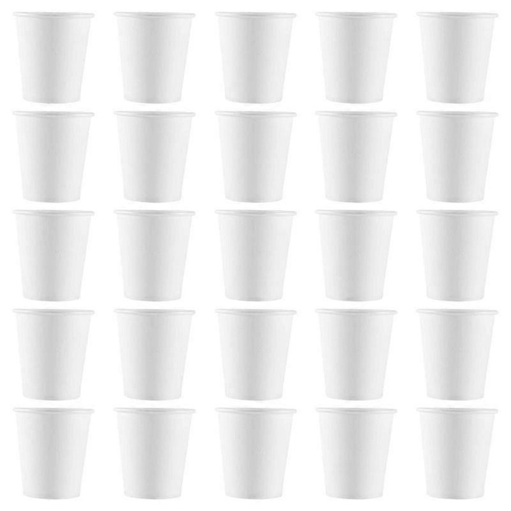 Fehér papírpoharak 3oz, 100 db-os szett