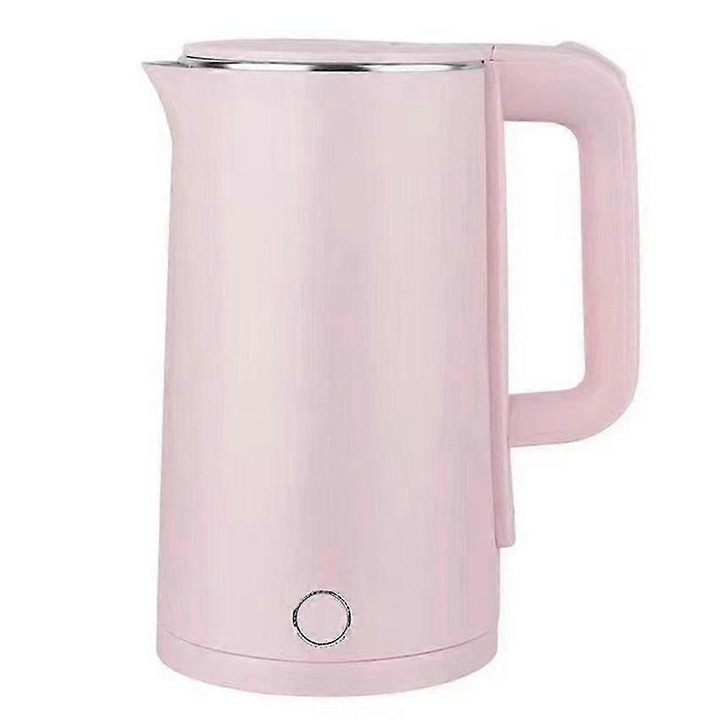 Fierbator electric/ceainic electric, incalzire rapida 1500W, baza rotativa 360°, din otel inoxidabil, roz, 2.3L