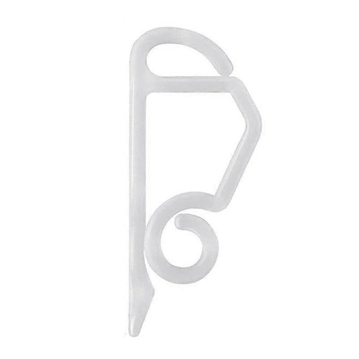 Set 100 bucati, Cleme pentru lumini de exterior, rezistente la apa si la inghet, reutilizabile, rezistente la rugina, Alb, 5x2 cm