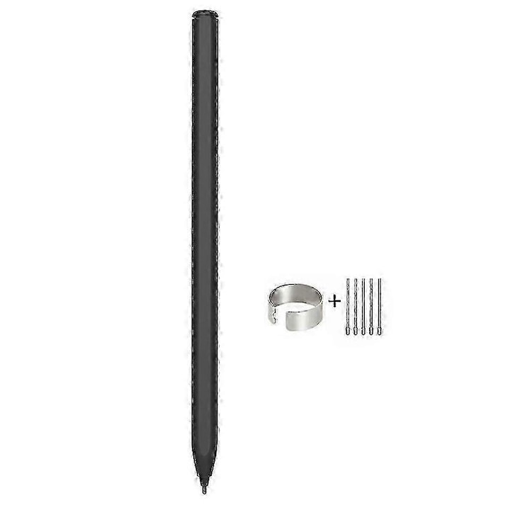Стилус за таблет, съвместим с Galaxy Tab S8/S8+/S8 Ultra/S7+/S7/S7 FE/S6/S6 Lite/S5e, 4096 нива на натиск, функция за изтриване и разпознаване на наклон, изработен от ABS, черен, 1 брой, включва 5 резервни накрайника