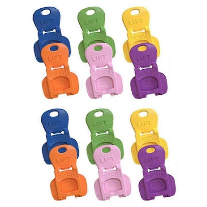 Deschizator conserve set 12 piese multicolor 6oz-16oz plastic