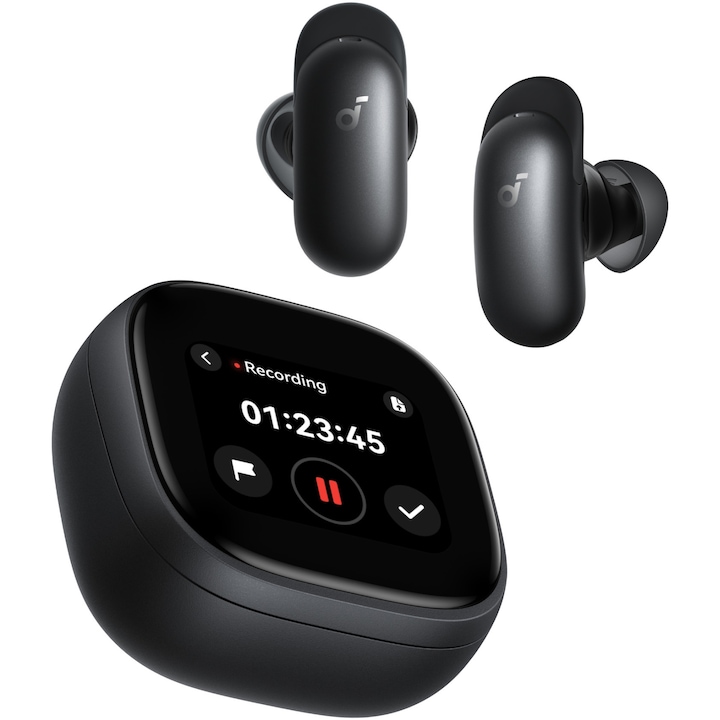 Casti Over the Ear Sony WH-1000XM6P, Wireless, Bluetooth, Hi-Res Audio, Noise cancelling, Autonomie baterie 30 ore, Microfon, Alexa si Google Assistant, Design pliabil, Roz
