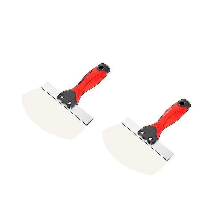 2 db glettelő simító készlet, ívelt penge 16.5cm, piros ezüst