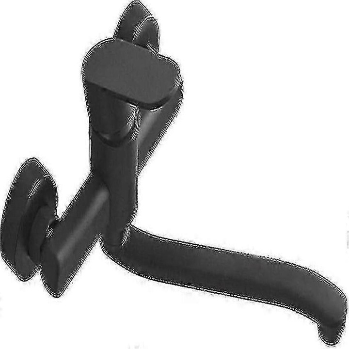 Egykaros konyhai csaptelep, fali csap, sárgarézből, szálcsiszolt ORB felület, kerámia betét a víztakarékosságért, 13.5-16.5 cm-es szerelés, Fekete, 1 db.