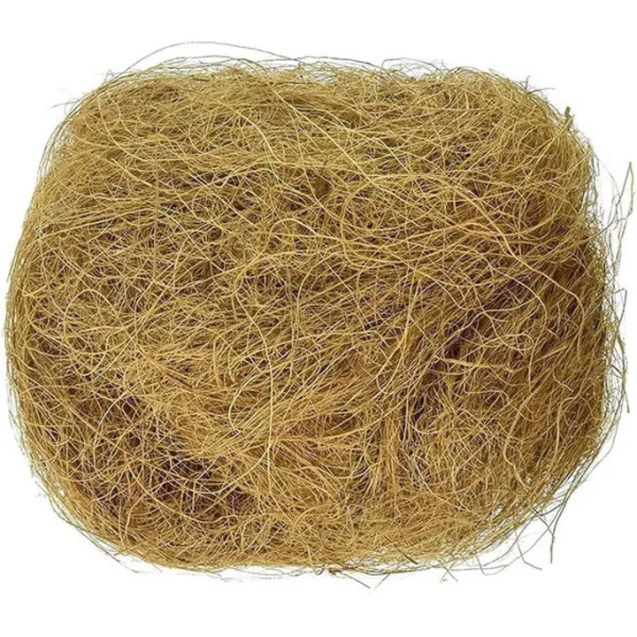 Fészekanyag madaraknak, fészek töltelék, természetes kókuszrost, biológiailag lebomló, természetes, 100g
