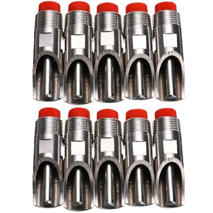 Set 10 Adapatoare porci, otel inoxidabil, 1.5x7.3x2 cm