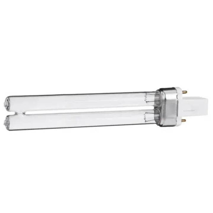 Set 2 bucati, Bec UV G23 9W de inlocuire pentru sterilizator acvariu, pentru curatare conducte si purificare aer, transparent