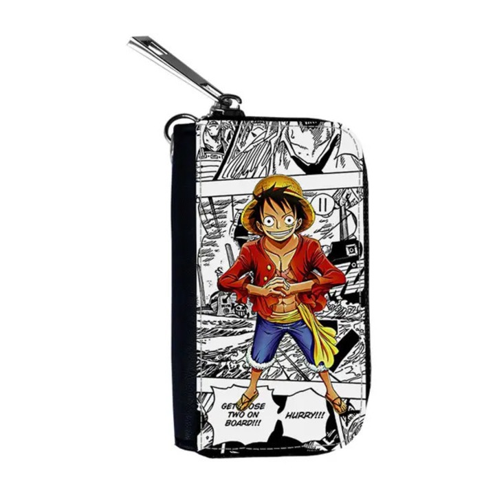 Autókulcs tok One Piece Luffy manga, műbőr, 9x5.5x2.5cm