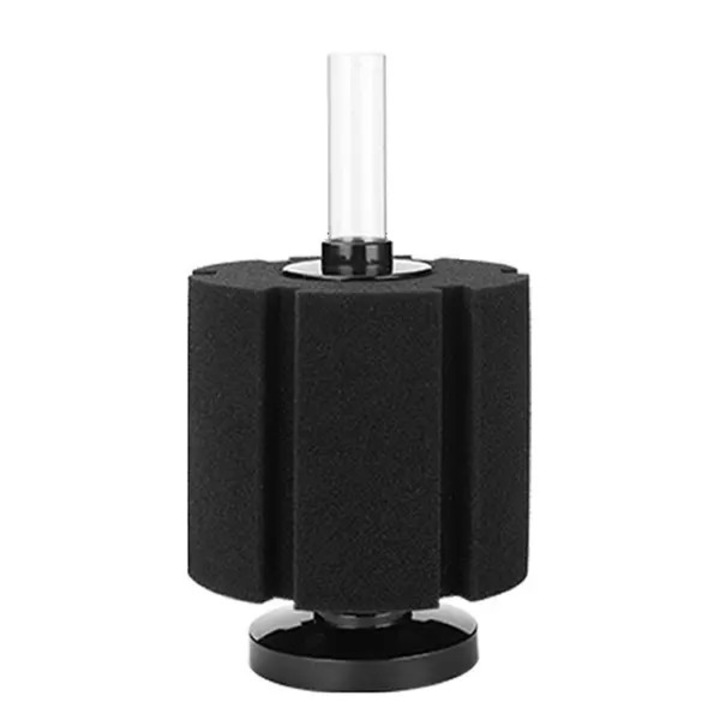 Filtru burete pentru acvariu, filtru spuma biochimic, protectie anti-aspiratie pentru creveti si pesti, reduce zgomotul pompei de aer si creste oxigenarea, negru, 1 buc