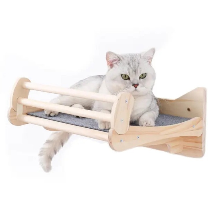 Macskajáték-együttes, fenyőfa, kosárral és kaparóval, multifunkcionális, 13.6 kg, barna