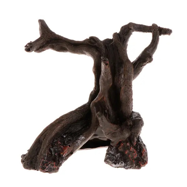 Akvarium dekoráció, műgyanta uszadékfa, 11x12cm, többszínű