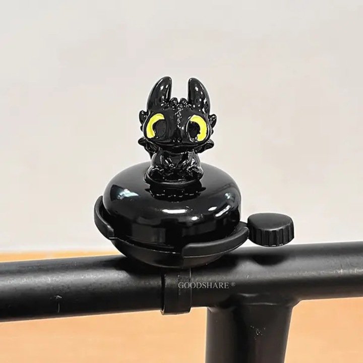 Sonerie bicicleta clopotel Retro, cu carcasa din aluminiu si corp din fier, sunet inalt si puternic, montare universala fara scule, Negru
