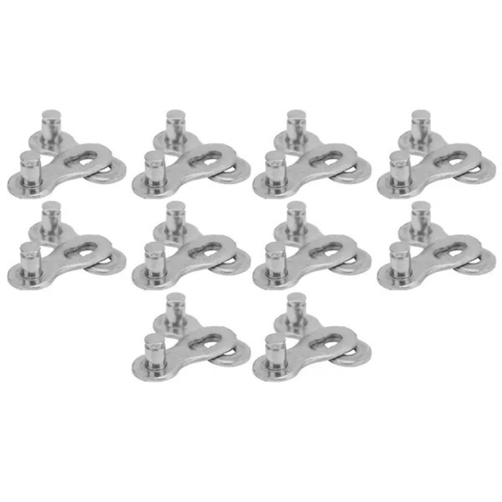 Set 10 perechi lant bicicleta 9 viteze, otel argintiu, 25g