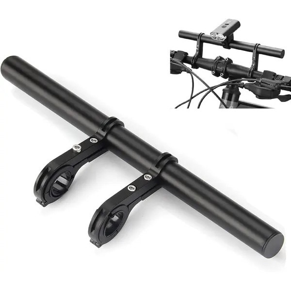 Extensie ghidon bicicleta 30cm aluminiu, negru, 31.8mm - eMAG.ro