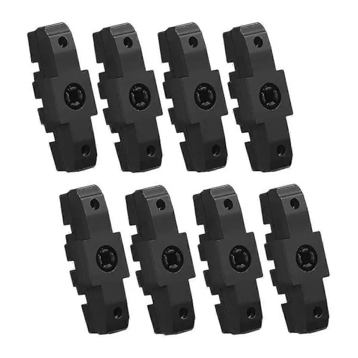 Комплект 8 чифта накладки за велосипедни спирачки, черни, 5x1.5x1см