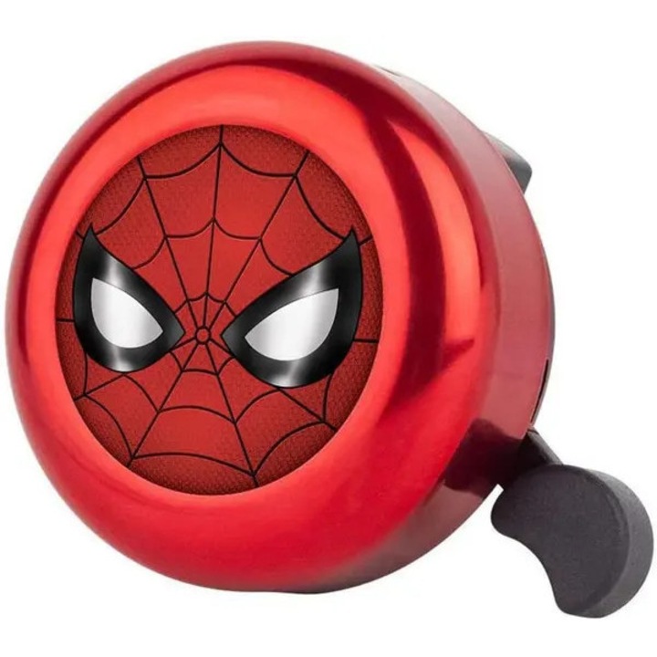 Clopotel bicicleta copii model Spider-Man, sunet puternic, rezistent, rosu, 22mm