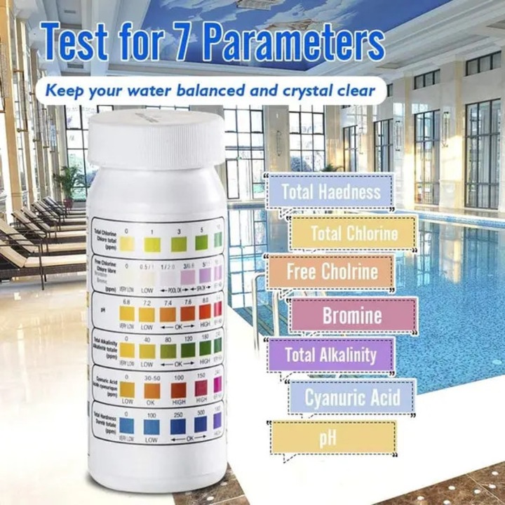 Test benzi apa piscine spa acvarii 50 buc multicolor