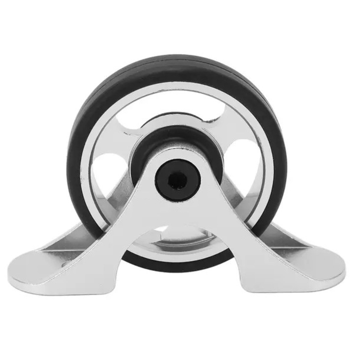 Roata cu rulment pentru aparatoare noroi bicicleta pliabila PO-CJ-K0433-26-8-22-0058, aluminiu, BCD 36.5 mm, gaura montaj 4.6 mm, argintiu/negru, 1 buc