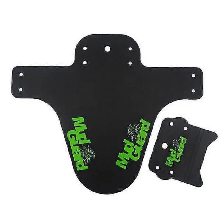 Aparatoare noroi pentru bicicleta PO-CJ-K0433-26-8-22-2413, din plastic flexibil, negru/verde, 260 x 220 mm, 1 buc