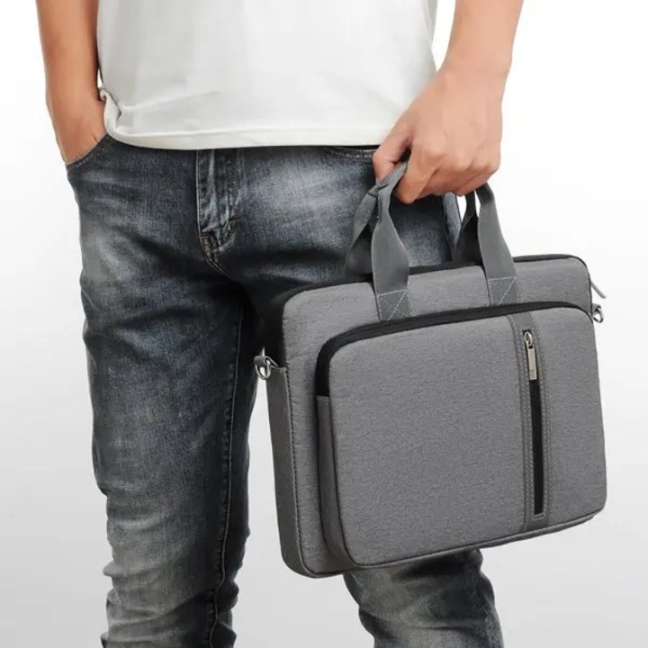 Laptop táska 13.3 14 15.6 hüvelyk nylon fekete szürke bézs 36x27x3.5cm