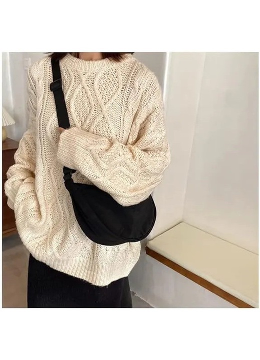 Kis nylon crossbody táska, 31x16x9cm, vízálló, könnyű