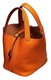 Geanta bucket din piele naturala (cowhide), model tote/basket, verde