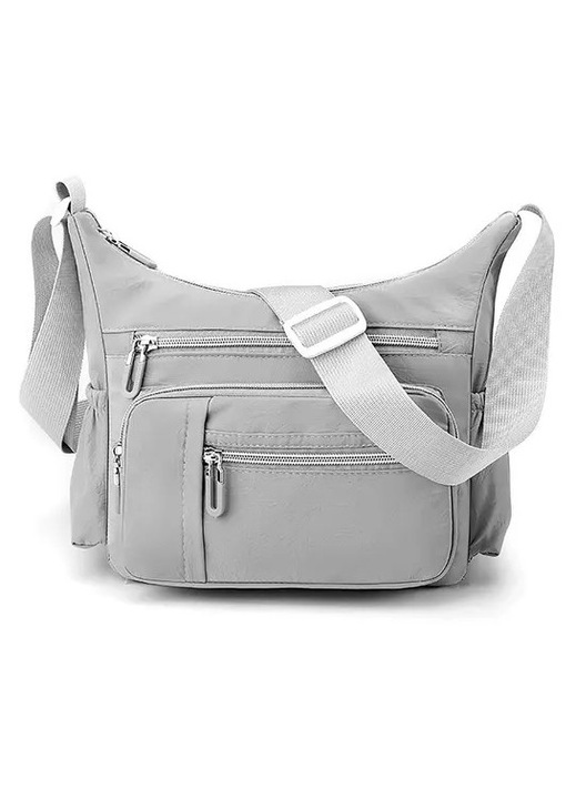 Női crossbody táska, multifunkcionális nylon, 28x13x20cm, fekete