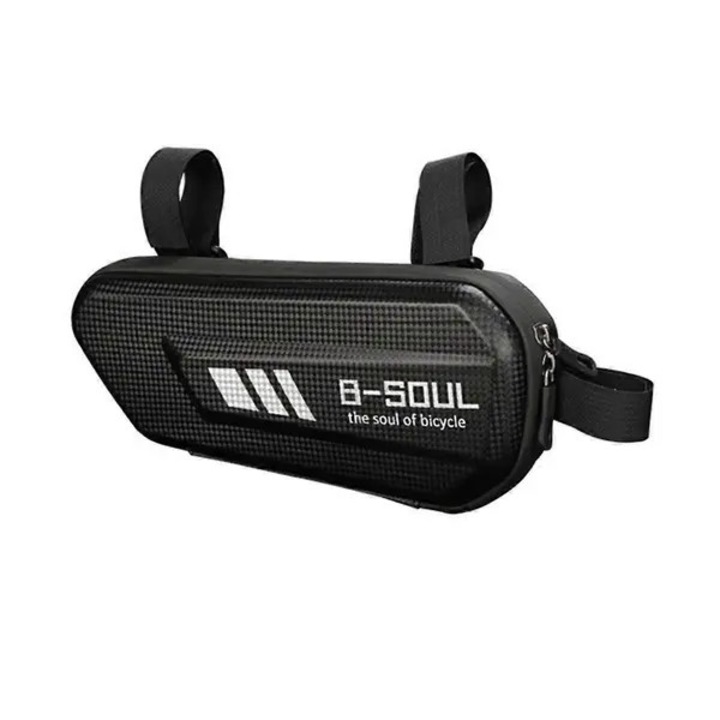 Geanta triunghiulara bicicleta, negru, 27x11.5x7cm, rezistenta la apa