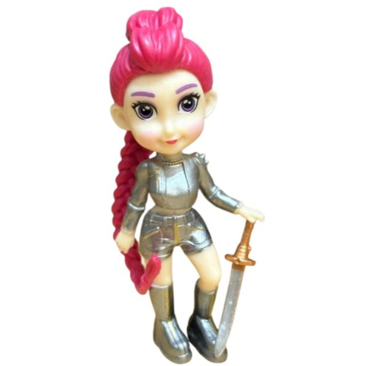 K-Pop Rumi baba, figura típusú, 16 cm, lila