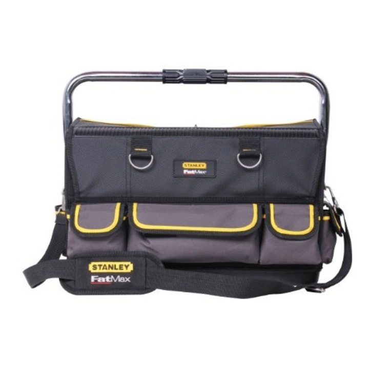 Чанта/кутия за инструменти Stanley FatMax FMST1-70719, метална рамка, презрамка за рамо, множество външни джобове, черно/жълто