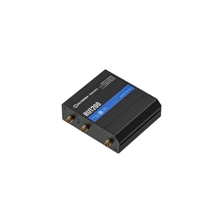 Router Teltonika RUT200, 4G Cat 4 modem, Wi-Fi 802.11n, 2 x Ethernet 10/100 Mbit/s, Fekete