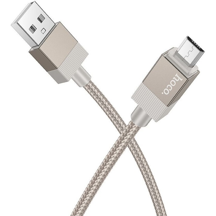 Cablu Hoco X110 USB-A Micro USB 1m auriu nylon