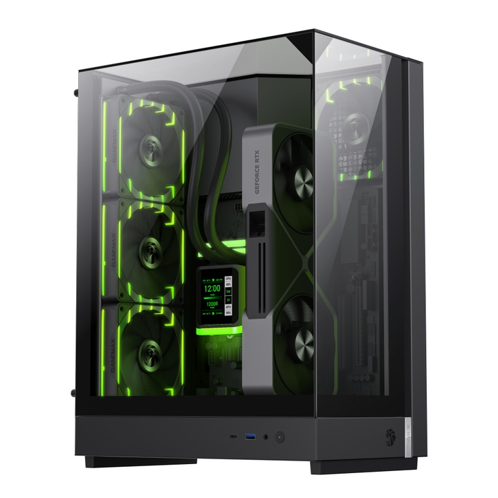 Carcasa Gamemax T20 BK, M-ATX, fekete