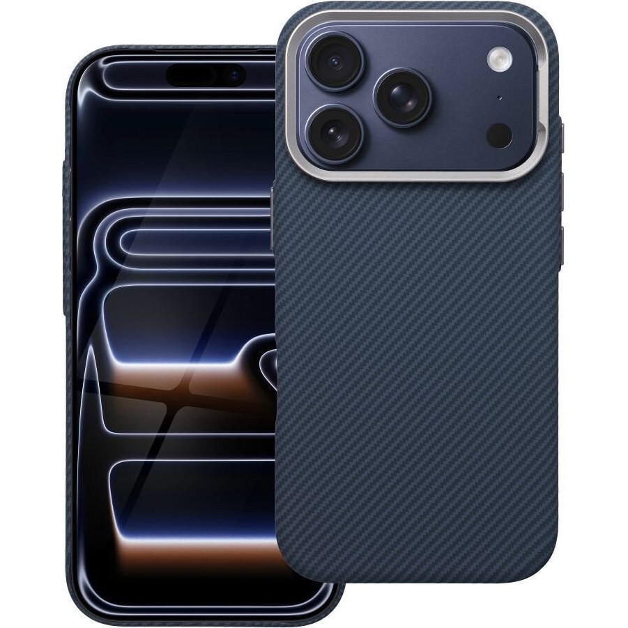 Husa telefon Kevlar albastru 17 Pro Max slim rezistenta la zgarieturi