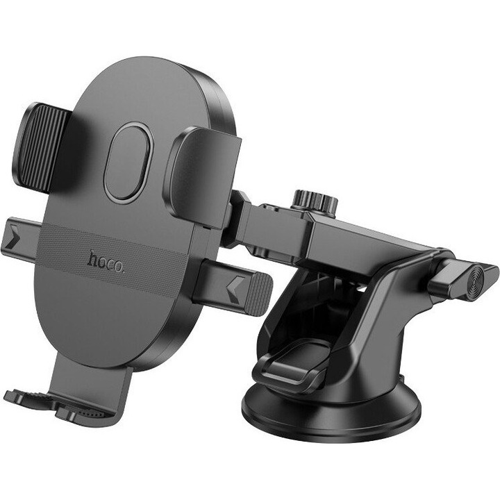 Suport auto Hoco H19 Mighty extensibil silicon negru 4.7x7 inch