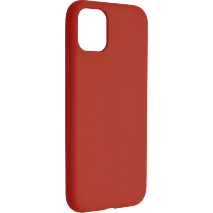 Husa (carcasa) Senso Liquid pentru iPhone 15 Pro, din silicon, finisaj mat, interior din microfibra, rosu, 1 buc