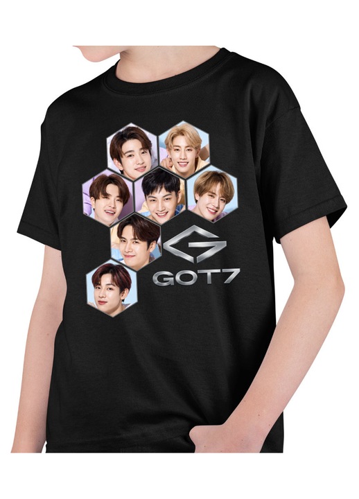 Gyerek Fiú Póló Got7 Kpop Bambam Youngjae, Fekete