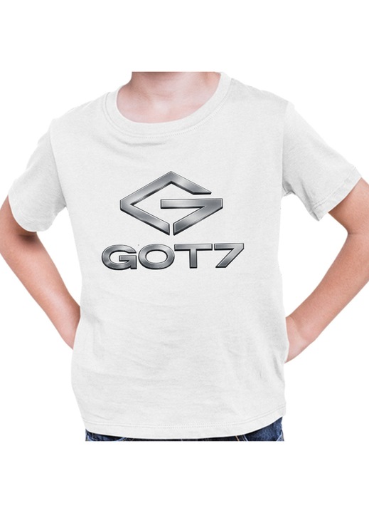Gyerek Fiú Póló Got7 Kpop Party, Fehér