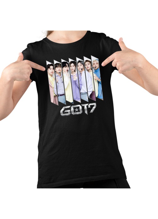 Gyerek Lány Póló Got7 Kpop Jin-young, Fekete