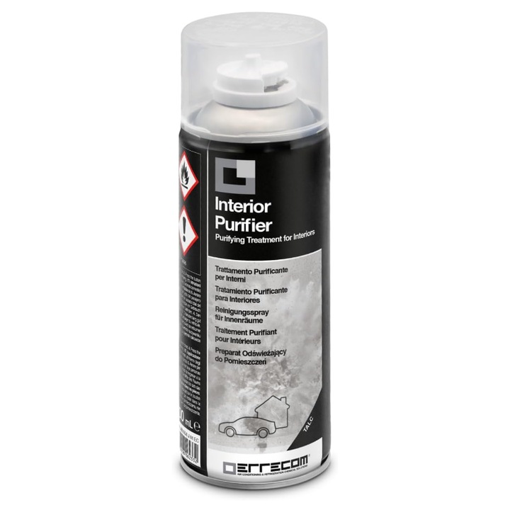 Errecom Klíma és Utastér Fertőtlenítő Spray, Talkum Illat, 200 ml