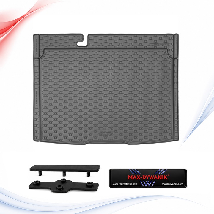 Dacia Sandero/Sandero Stepway Hatchback 2021-prezent (fara podea dubla) Covoras / saltea / insertie pentru portbagaj – Culoare: negru