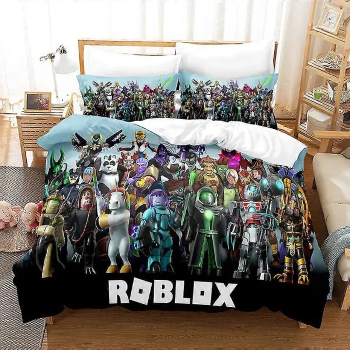 Roblox ágynemű garnitúra, mikroszálas, légáteresztő, fehér, 135x200cm